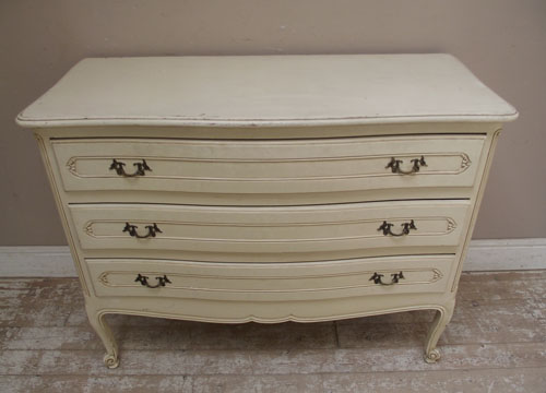 old painted Louis XV style chest of drawers